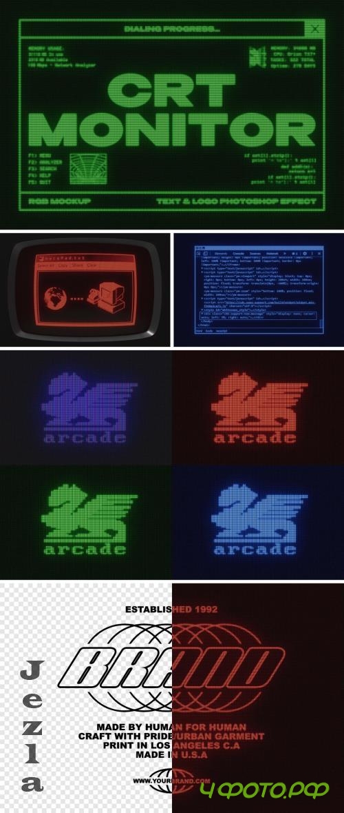 CRT Monitor Text & Logo Effect - 290975032 - QYZHPKA