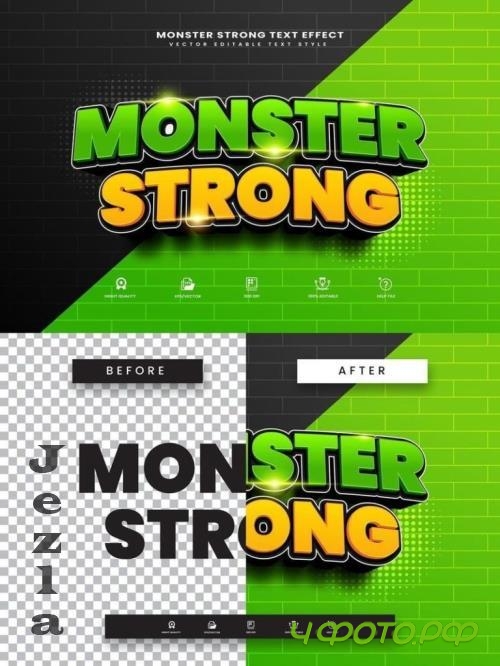 Monster Strong Editable Text Effect - 280354970 - Y8HTKCA