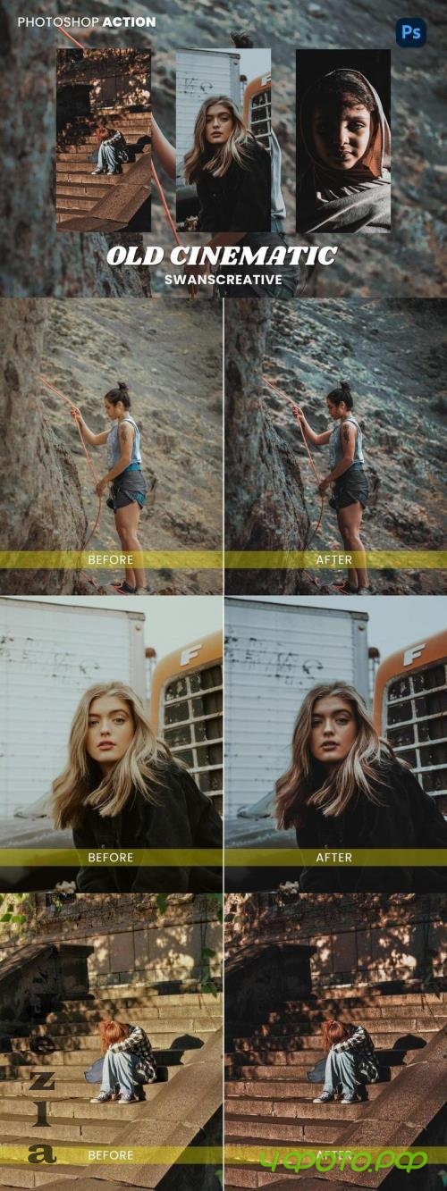 Old Cinematic Photoshop Action - UNKMFEB