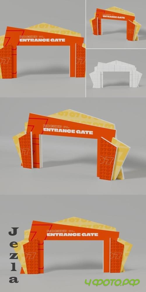 Entrance Gate Mockup - 4QRKFSG Entrance Gate Mockup - 4QRKFSG