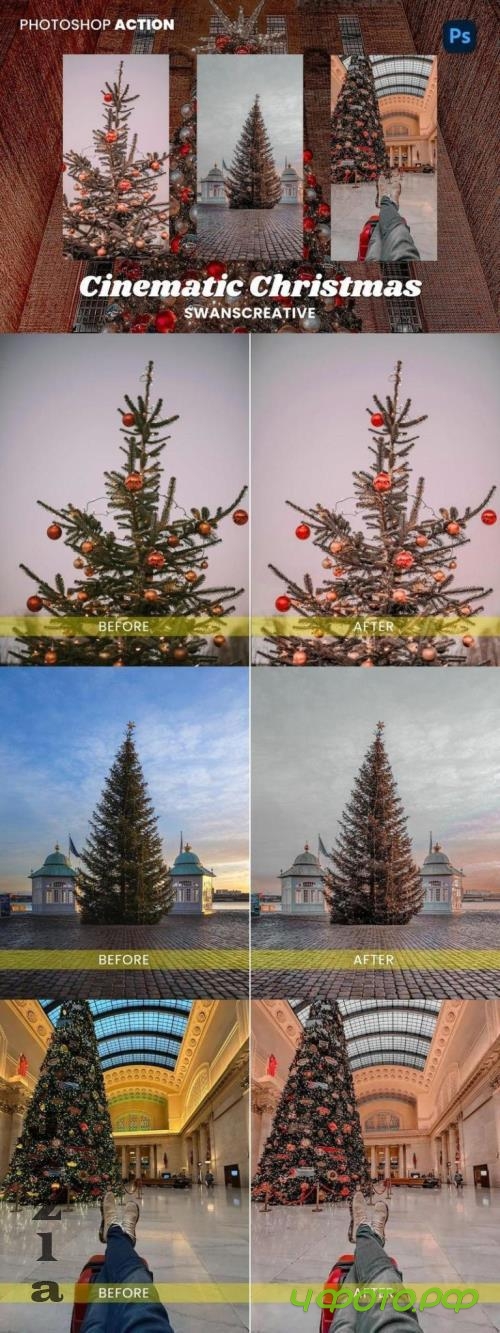Cinematic Christmas Photoshop Action - TK74UAG