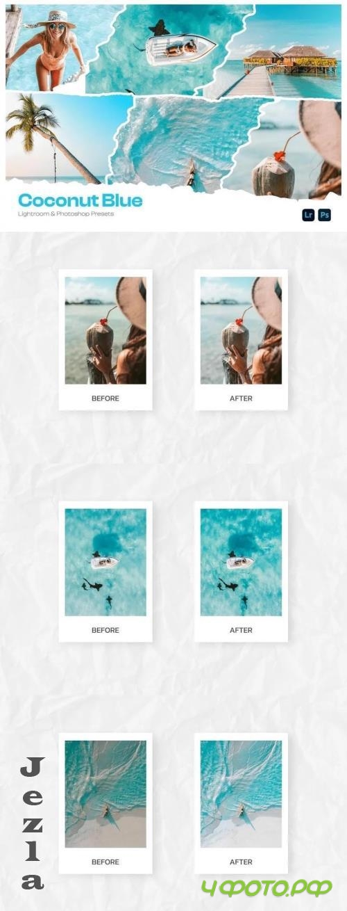 Coconut Blue Lightroom Presets - JK3PBEB