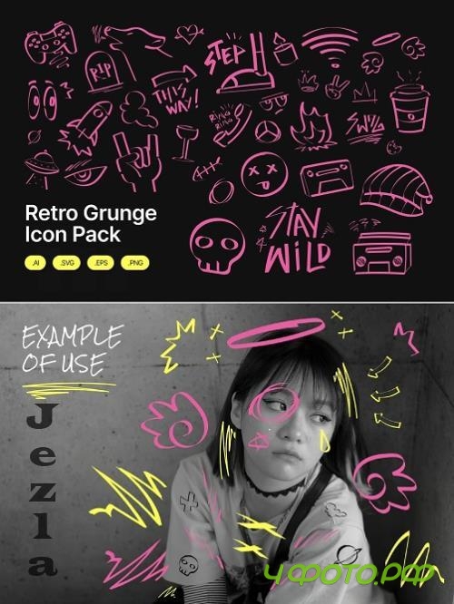 Retro Grunge Icon Pack - RFTZA3H