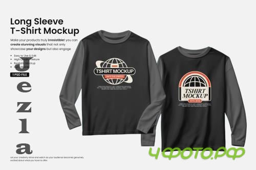 Long Sleeve Tshirt Mockup - SB4S85Q