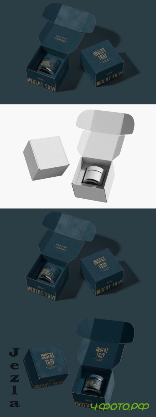 Mailing Box and Jar Mockup - B4937WV Mailing Box and Jar Mockup - B4937WV