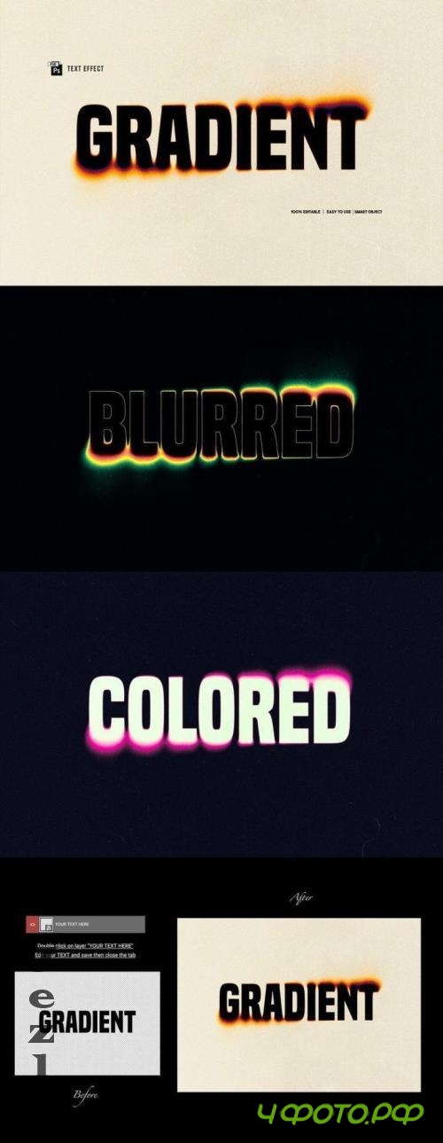 Gradient Blur Text Effect - AZA4XUX
