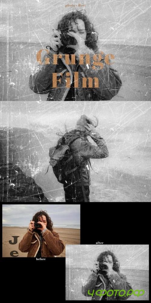 Grunge Film Scratches Photo Effect - 291041303 - DC5L6KH