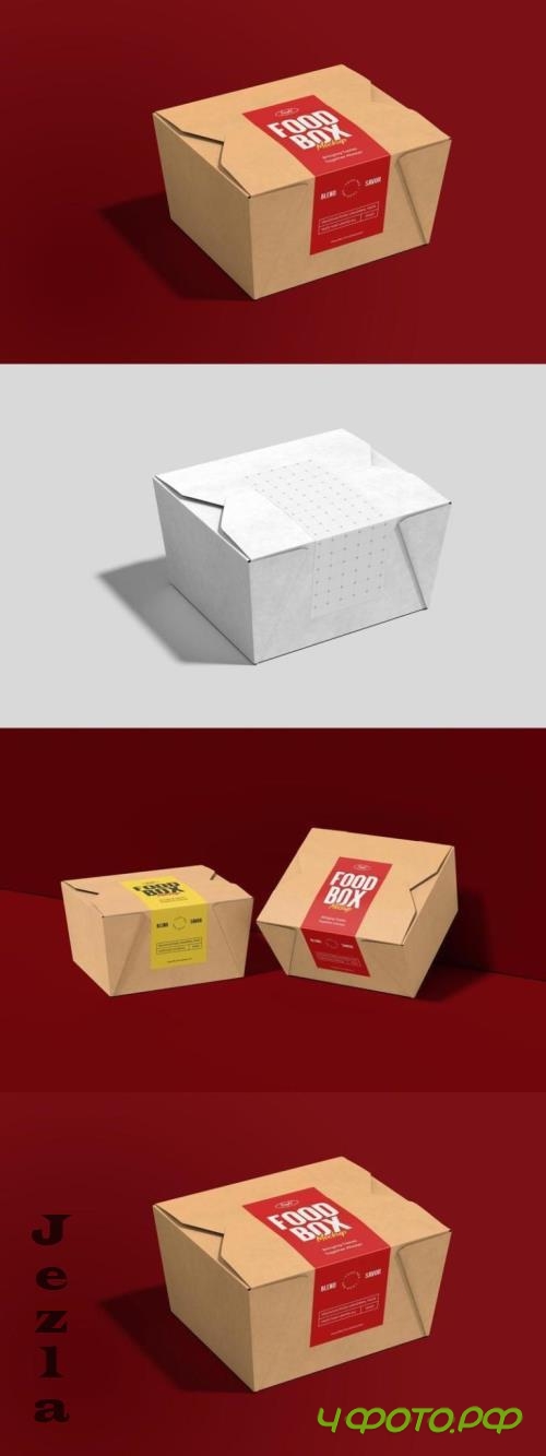 Takeaway Food Box Mockup - 3UVSXFG