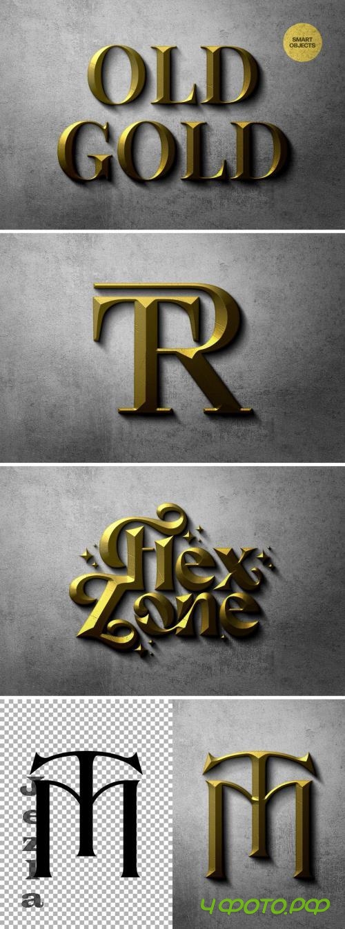 Golden Concrete Text & Logo Mockup - 291100884 - GDHYF2J
