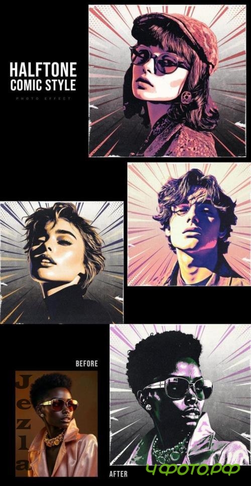 Halftone Comic-Style Photo Effec - FN9W7FQ