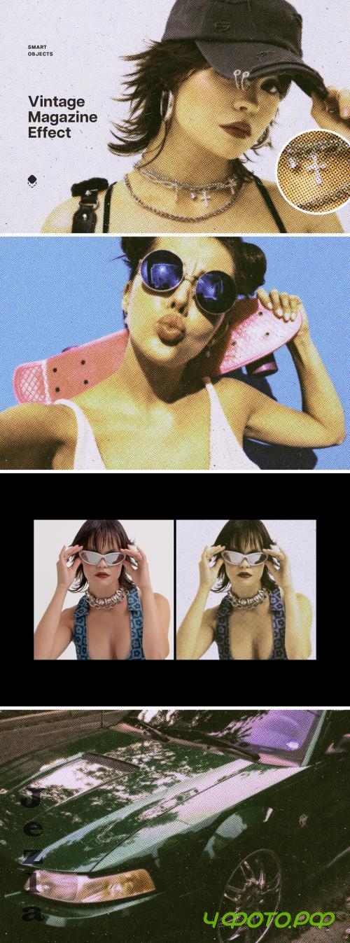 Vintage Halftone Magazine Effect - 291099302 - 7S9W9U8