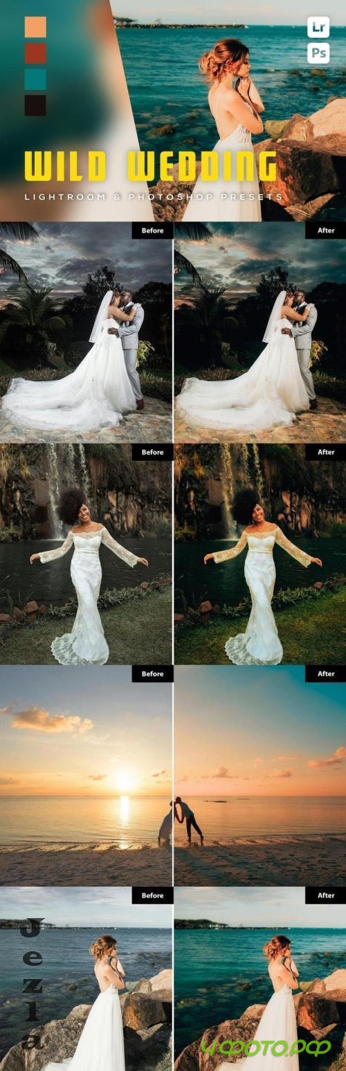 6 Wild Wedding Lightroom and Photoshop Presets - CDUQEPV