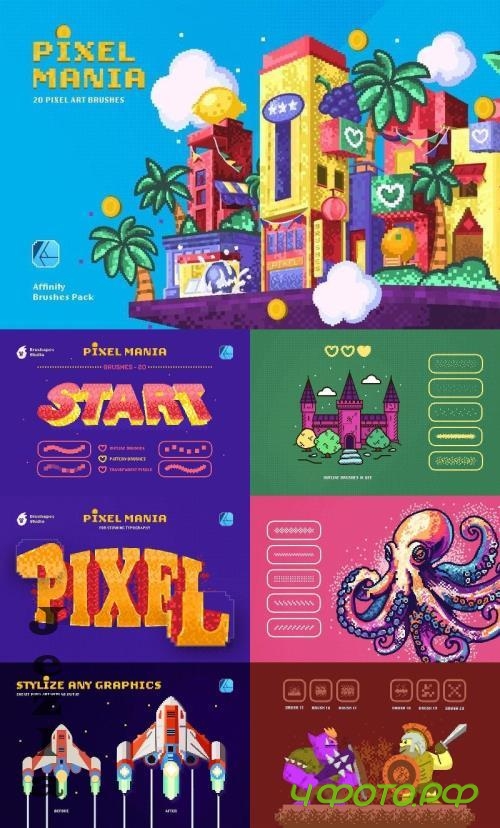 Pixel Mania Affinity Brushes - 291160872 - PUZ68ND