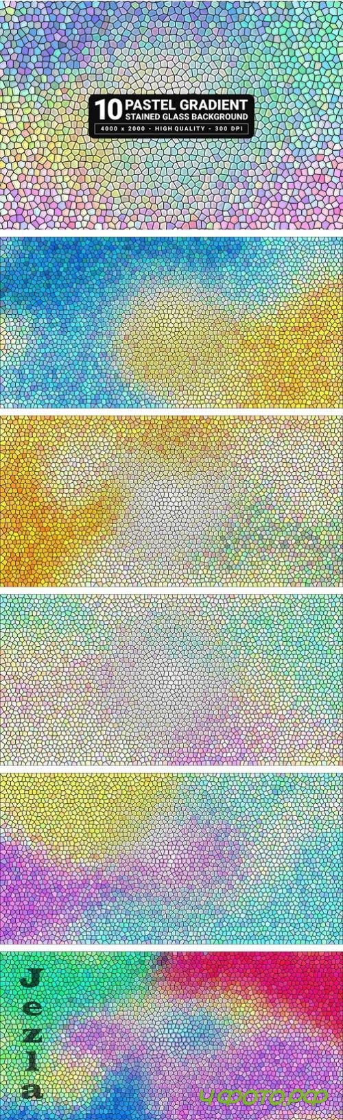10 Pastel Gradient Stained Glass Background - VVGAGVJ