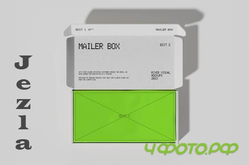 Top View Opened Mailer Box Mockup