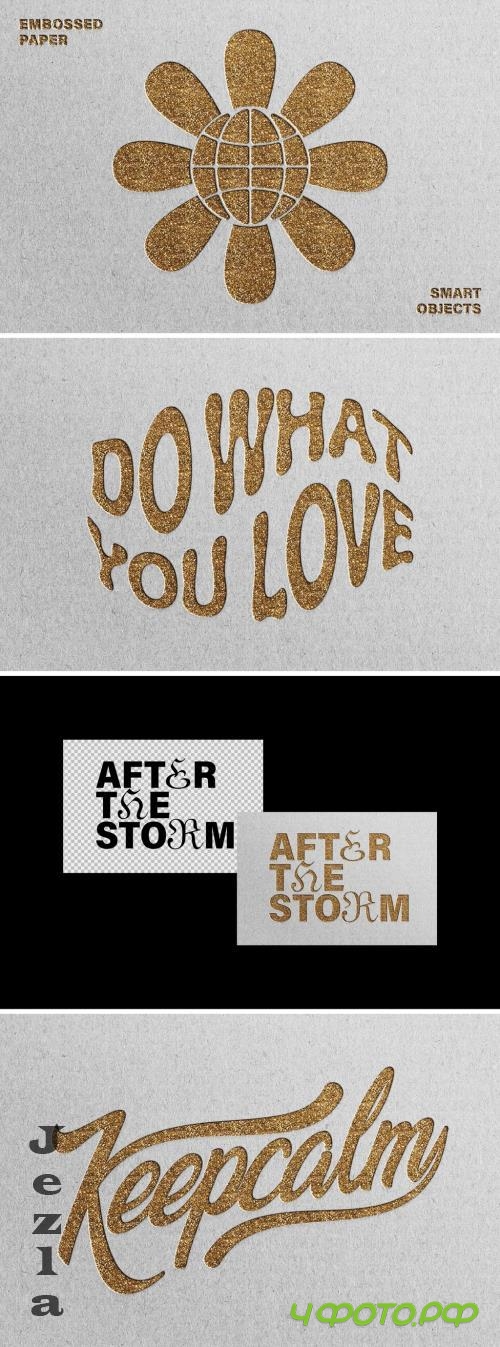 Gold Embossed Text & Logo Effect - 291185892 - WREAJGU