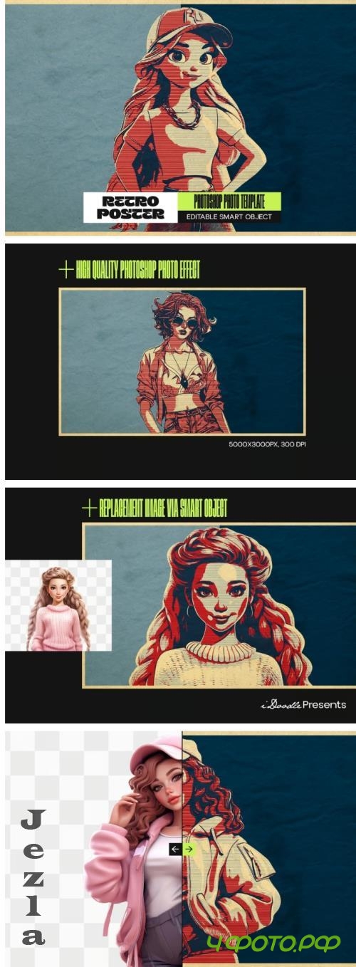 Retro Poster Photo Effect - 291389551 - 92TTJTP