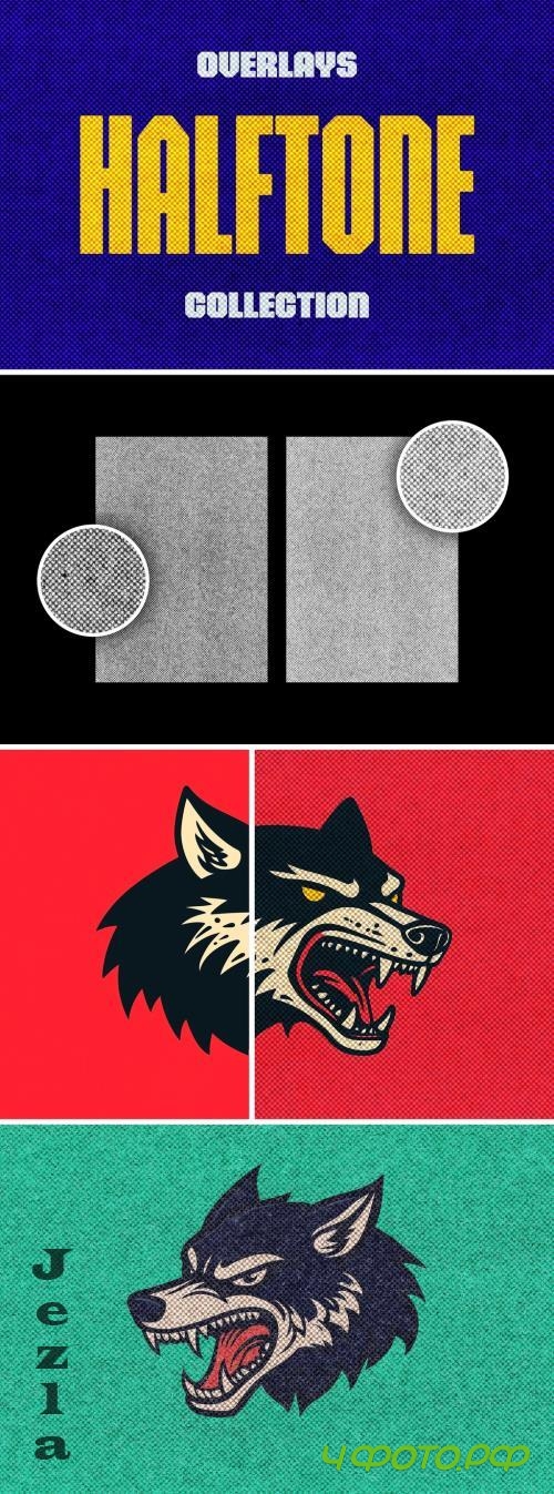 Halftone Paper Overlays Collection - 291459122 - 2C9P9PJ